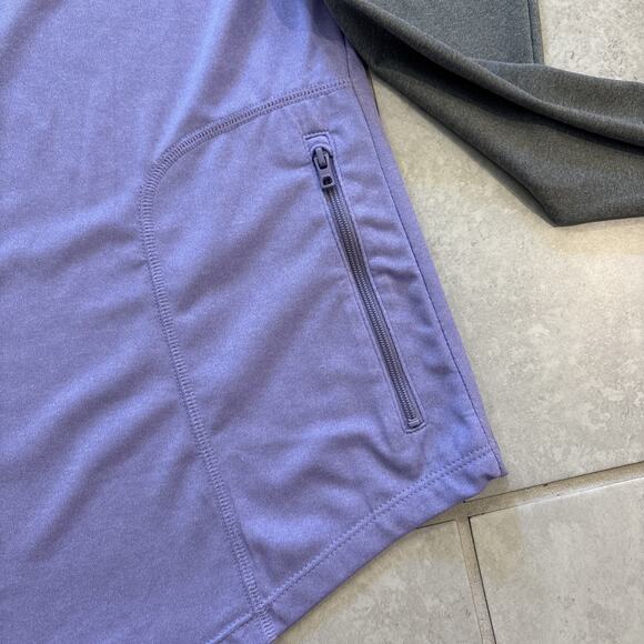 Patagonia Shirt Women’s Sz Small Long Sleeve Top Stretch Purple Mountain Logo - Picture 10 of 10